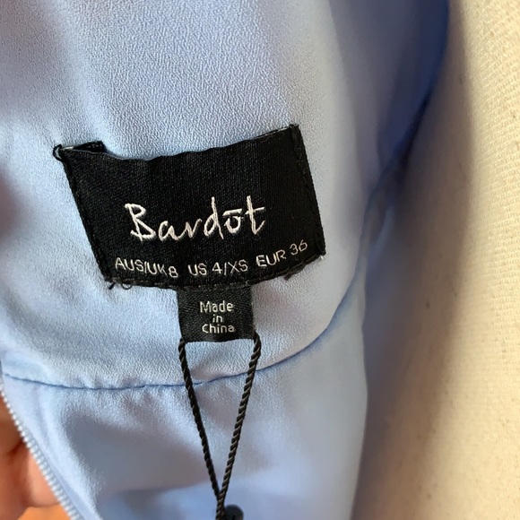 Bardot Blue Chiffon Floral Maxi - size 4 & 12 - Picture 10 of 11